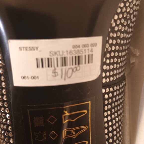 Aldo stessy heels black with silver stones brand new size 6.5 - Picture 4 of 10